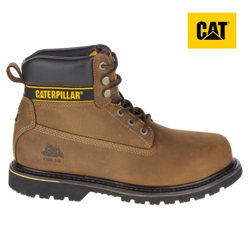 Caterpillar Holton Steel Toe S3 HRO SRC Miesten Turvakengät TummanRuskea (TMUKO)